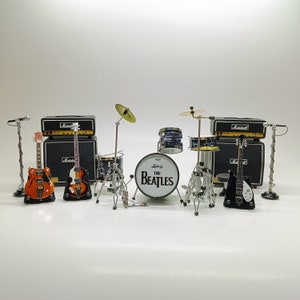 The Beatles miniatuurinstrumentenset: 1/12 schaalweergave