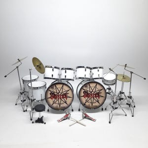 Miniature drum SLIPKNOTTT double bass scale 1/12 for decaration accesories action figure 1/12