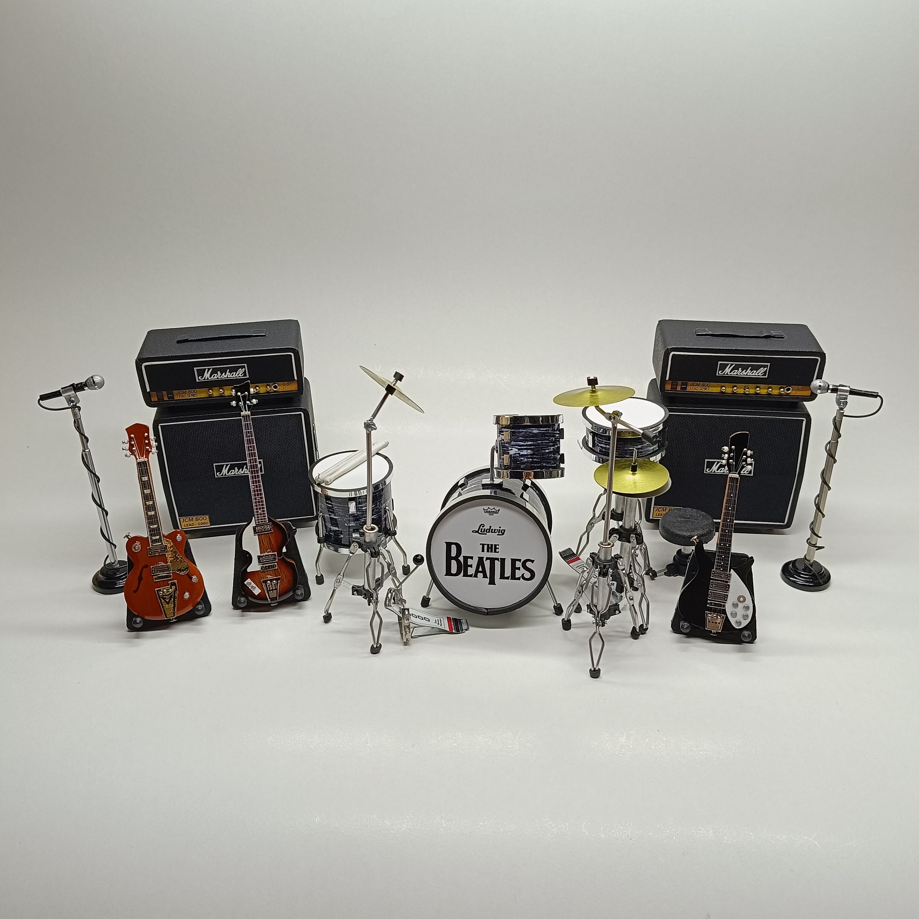 The Beatles Miniature Instrument Set: 1/12 Scale Display - Etsy Israel
