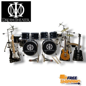 Miniature guitars DREAM THEATER  miniature drums  scale 1/12 from accesories action figure home decoration
