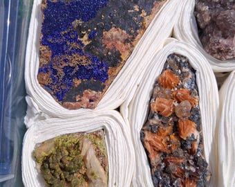 Moroccan Mineral Collection: Cobaltoan Calcite, Azurite, Citrine, Epidote, Touissit Calcite (1.88kg)