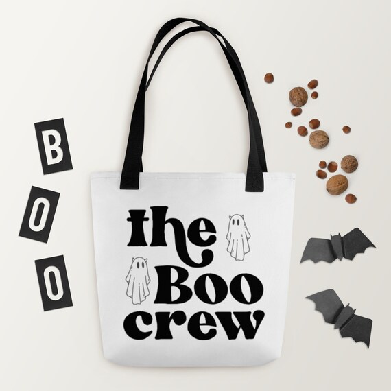 Boo Crew Ghost Dancing Skeleton Double Sided Tote Bag - Etsy