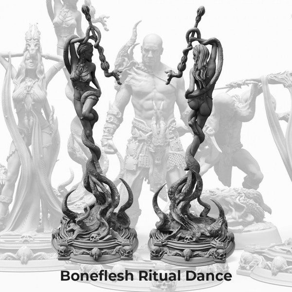 Boneflesh Ritual Dance | Printomancer3d | Serix's Bag of Holding LLC | Painted |