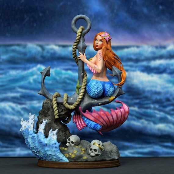 Mermaid | Exclusive3dprints | Serix's Bag of Holding LLC | Painted