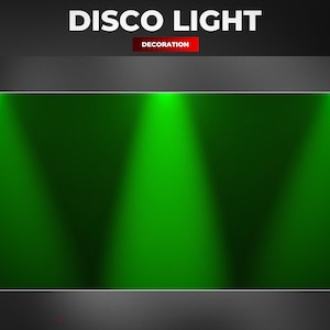 Disco Light Stream Decoration | 3 Green Transparent Overlays | Loop Animation | Neon | Party | Celebrate | Stream Add-on