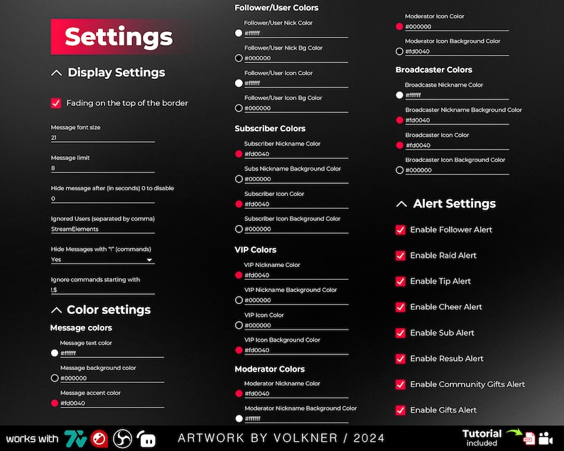 Futuristic Twitch Chat & Goal Widget – Customizable Stream Chat Box for ...