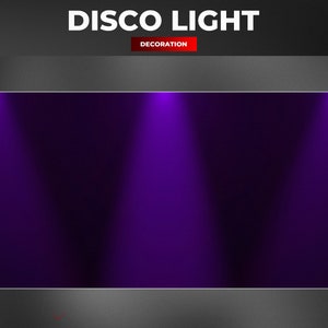Disco Light Stream Decoration | 3 Purple Transparent Overlays | Loop Animation | Neon | Party | Celebrate | Stream Add-on