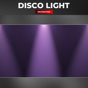 Disco Light Stream Decoration | 3 Light Purple Transparent Overlays | Loop Animation | Neon | Party | Celebrate | Stream Add-on