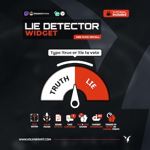 Twitch Lie Detector Widget - Trigger by Chat Vote & Channel Points - Streamelements