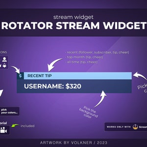 Customizable Rotator Widget | Stream Overlay | Event Rotator for Twitch | Streamelements | OBS