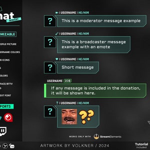Cyberpunk Twitch Chat Widget | Stream Chat Box | Stream Overlay | Customizable Colors | OBS | Streamelements