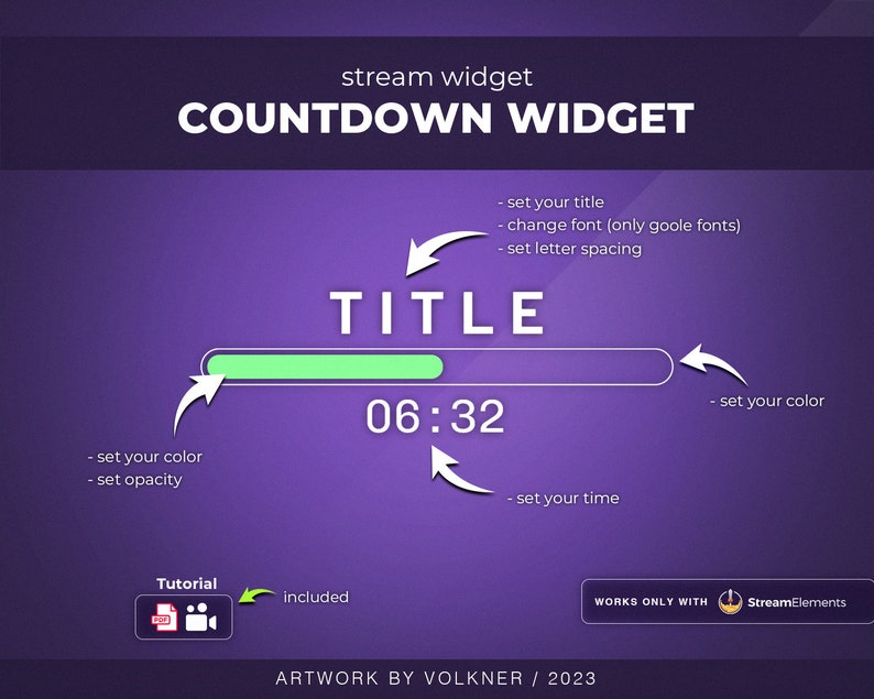 Countdown Widget for Twitch – Stream Timer Overlay for Streamelements ...