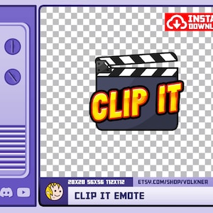 Animated Twitch Clip It Emote | ANIMATED + STATIC | Clip That Emote for Twitch/Discord/Youtube