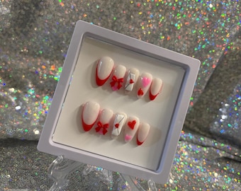 A Letter to Your Lover Acrylic Press on Nails | The Weekly Gallery Medium Almond Valentine's Day Set