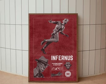 Deadlock Game Infernus Poster: Gamer Wall Decor (Unframed)