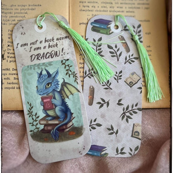 Dragon bookmark . Book lovers