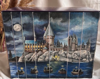 Hand painted HP slipcase all books foreedge painting