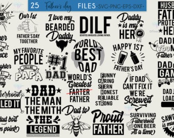 Fathers Day Svg Bundle, Dad Svg, Father Svg, Papa Svg, Best Dad Ever ...