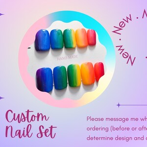 CUSTOM Press on Nail Set | Handmade Personalized Nails | Bespoke Press on Nails | Customized Set for Your Unique Look