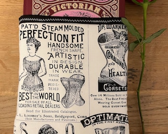 Victorian Poster Padded Book Sleeve/Cover/Cozy/Protector - Handmade - For Hardback Books