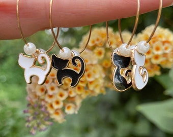Hooped Lil Cat Earrings - London Marathon Macmillian Fundraiser