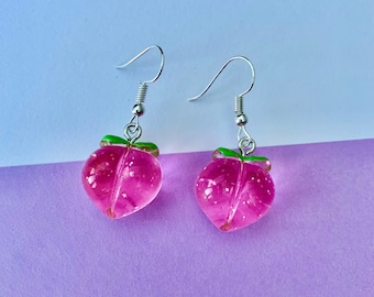 3D Peach Earrings - Cancer Research UK Fundraiser