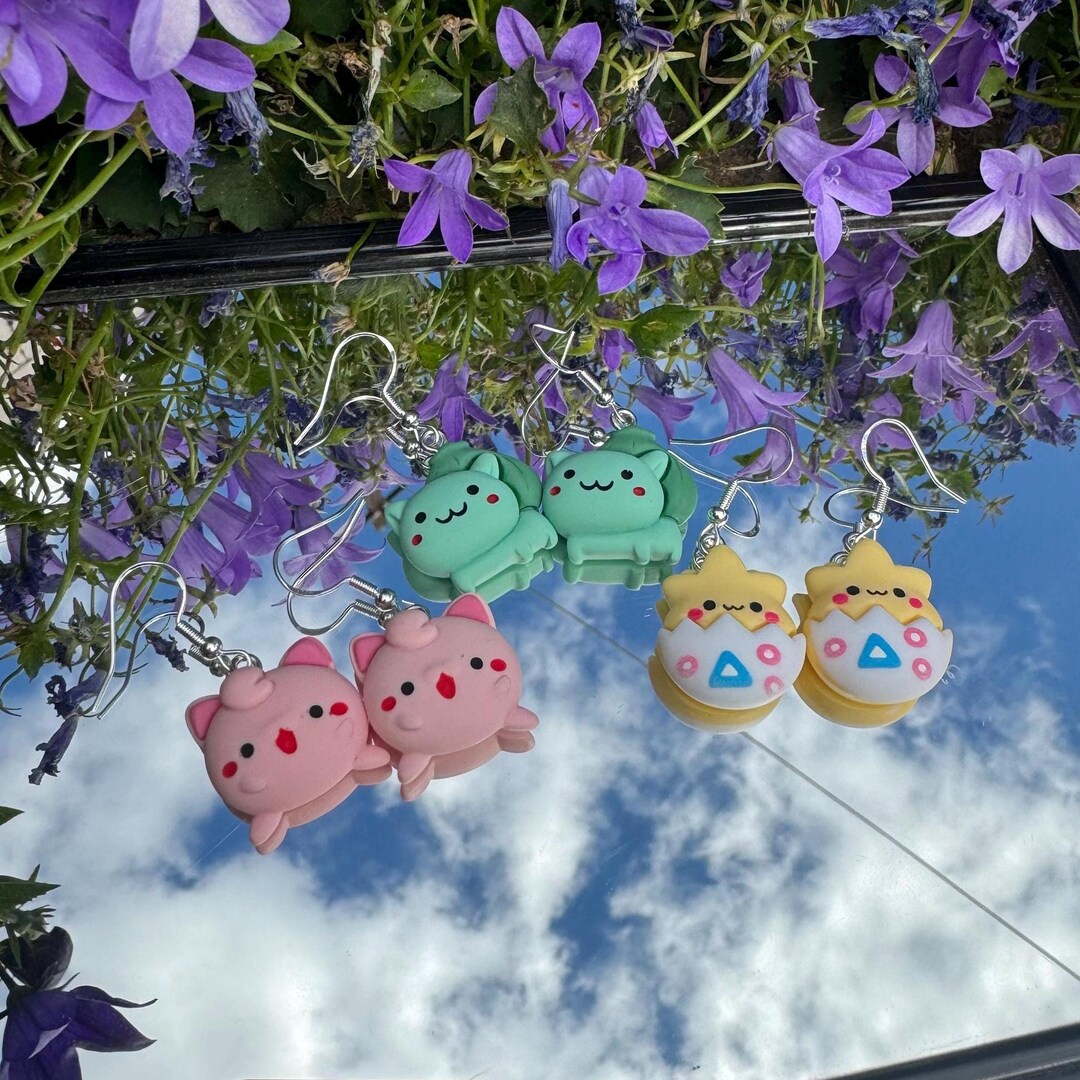 Pok Monsters Inspired Earrings - Etsy