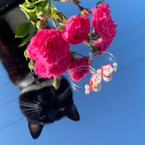 Cat Clay Earrings - Marie Curie Fundraiser