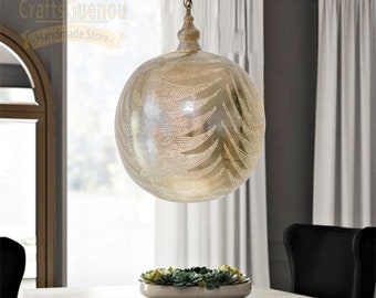 Brass Pendant Light Ball Opened Bottom, Round Ball Pendant Lights, Ceiling Light Fixtures, Pendant Lighting, Home Decor Lighting Lampshade