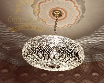 Moroccan Pendant Light, Ceiling Lamp, Moroccan Pendant Lamps Decor Lighting Design Copper&Brass Handmade Chandelier Lighting, Designer Lamp