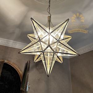 Pendant Light, Glass Light Fixtures, Moroccan lighting style, Handmade Moroccan Brass Pendant Lamp, Pendant Lighting, Hanging Light fixture