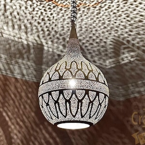 Moroccan Pendant Light, Brass Pendant Lamp Shades Boho Lighting Bedroom, Moroccan Ceiling Light Fixture, Chandelier Lighting