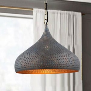 Brass Dome Pendant Lamp, Brass Oxide Ceiling Light, Large Black Dome Pendant Light, Hanging Light Fixture, Dome Pendant Lighting