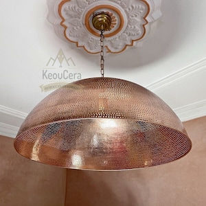 Moroccan Brass  pendant Light, light fixture, Moroccan Pendent Lighting, Hanging Copper Lamp Shade Home Decor Chandelier