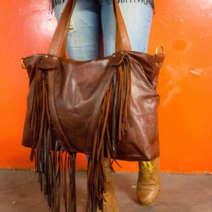 Moroccan Leather Fringe purse, Fringe western purse, Fringed tote bag, Boho cowgirl fringed bag, fringe boho crossbody bag, Christmas gift