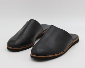 Mens Handmade‎ Leather Mules Clog Amazon.com | Boleone Mens Handmade Leather Mules Clog  main image 3