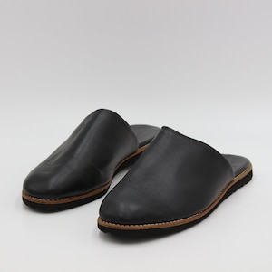 Männer Leder Clog, schwarze Lederschuhe Männer, marokkanische Leder Babouche für Männer, Männer handgemachte Lederschuhe, Braune Leder Babouche Männer