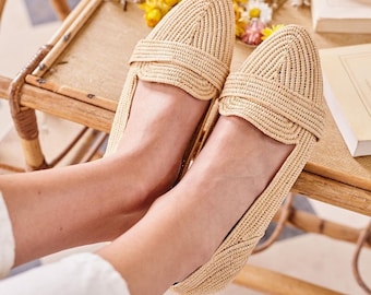 women raffia shoes, summer raffia shoes for women, wedding raffia loafer women, women's raffia moccasins, handmade moroccan oxford for her
