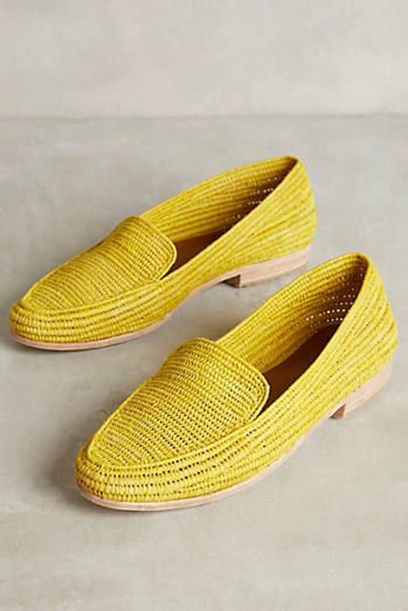 Handmade raffia shoes for women, Raffia shoes women, Raffia shoes for women, loafer shoes raffia, handmade raffia shoes, raffia mules women Yellow