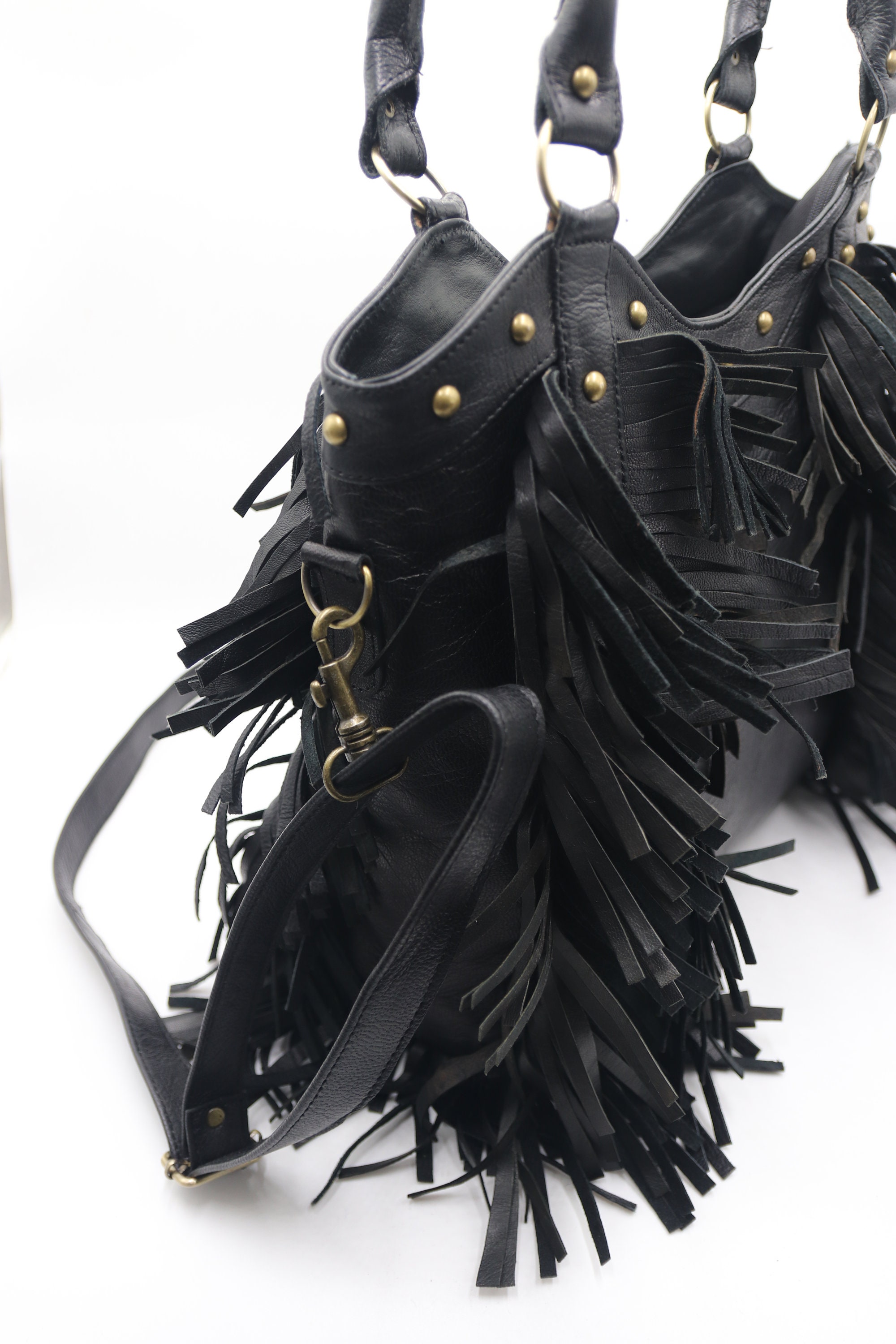 Fringe Western Purse, Leather Fringe Purse, Fringed Tote Bag, Boho