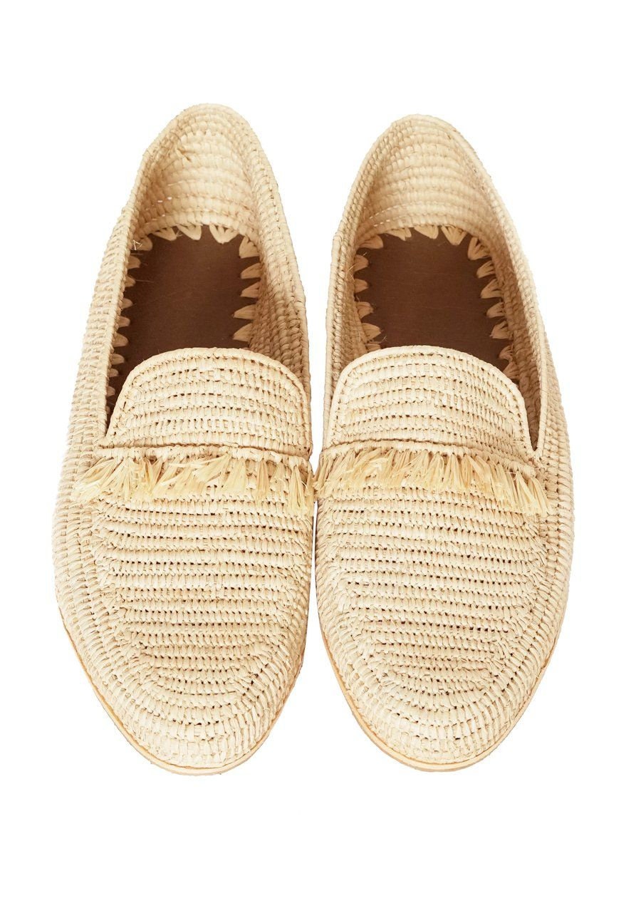 Moroccan Raffia Shoes Women Raffia Mocasins Shoes Raffia - Etsy