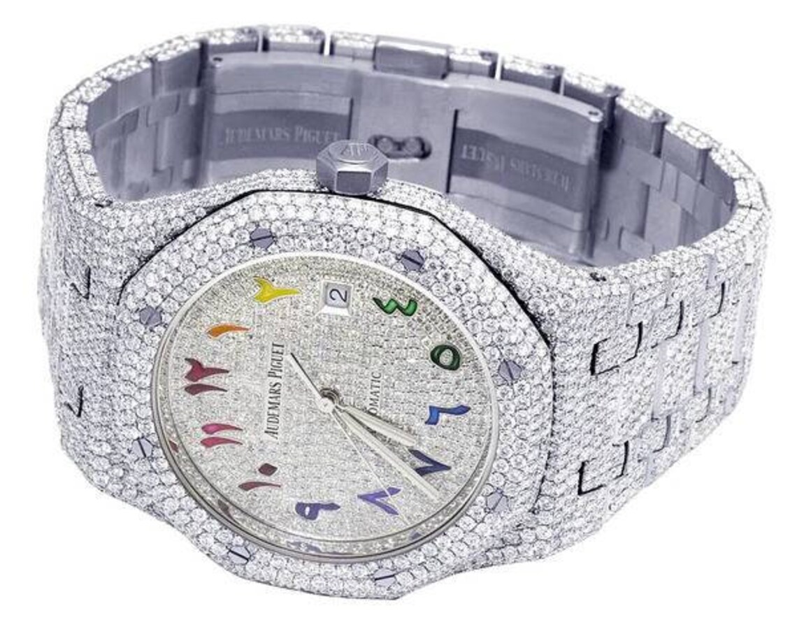 Audemars Piguet Full Iced Out Moissanite Diamond Men Watch Etsy