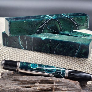 Green Snake Skin Pen Blank