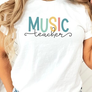 Music Teacher Shirt, Teacher Gift Music Teacher Tee Music Teacher Gift Teacher Appreciation Gift for Teacher Cute Band Director