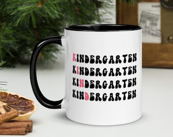 Christmas Gift for Kindergarten Teacher, Teacher Gift, Kindergarten Coffee Mug, Kindergarten Teacher Mug, Kind Mug, Teacher Matching Gifts