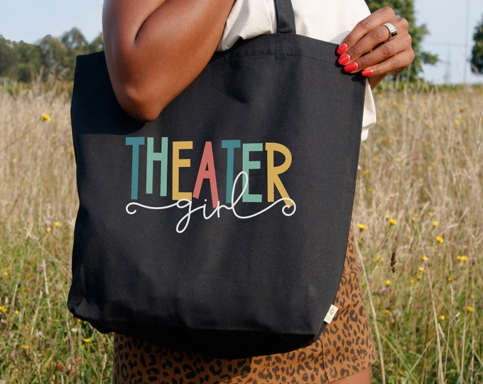 Theater meisje Tote tas, muziektheater cadeau theater minnaar tas cadeau voor actrice theater Tote Broadway shirt theater geschenken voor theaterliefhebbers