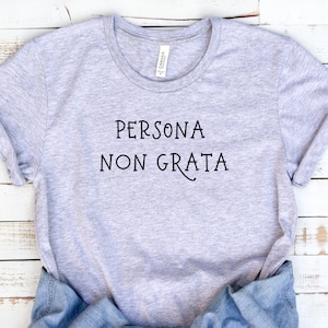 Latin Shirt, Persona Non Grata, An Unwelcome Person, Latin Language, Latin Phrase Shirt, Latin Phrases, Latin Teacher Gift, Latin Gift