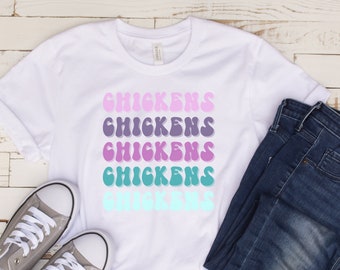 Chickens Shirt, Retro Chicken Shirt, Chicken Lover Gift, Crazy Chicken Lady, Retro Tshirt, Homesteading Shirt, Gift for Homesteader, Chicken