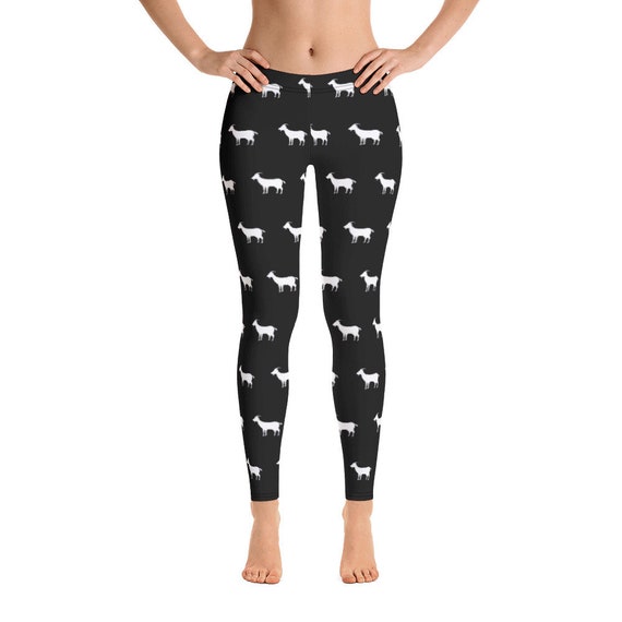 Goat Yoga Leggings, Goat Yoga Pants, Crazy Goat Lady, Goat Lover Gift,  Homesteading Gift, Goat Clothing, Yoga Leggings, Farm Animal Leggings 