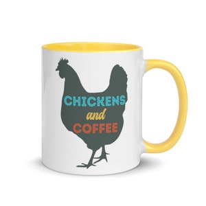 Chickens and Coffee Mug, Chicken Lover Coffee Mug, Homesteading Coffee Mug, Gift for Homesteader, Chicken Gift, Chicken Mug